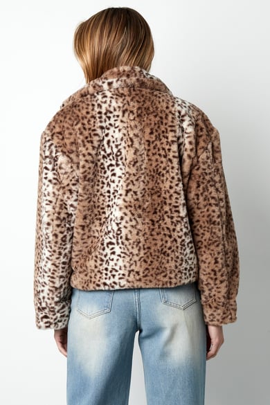 Leopard print jacket - Beige h5 Picture6